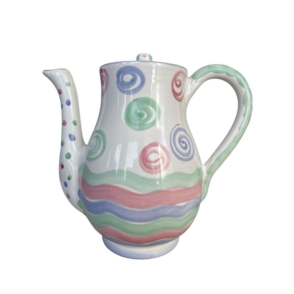 Vintage Chenille TeaPot Mesa International Hand painted Italy